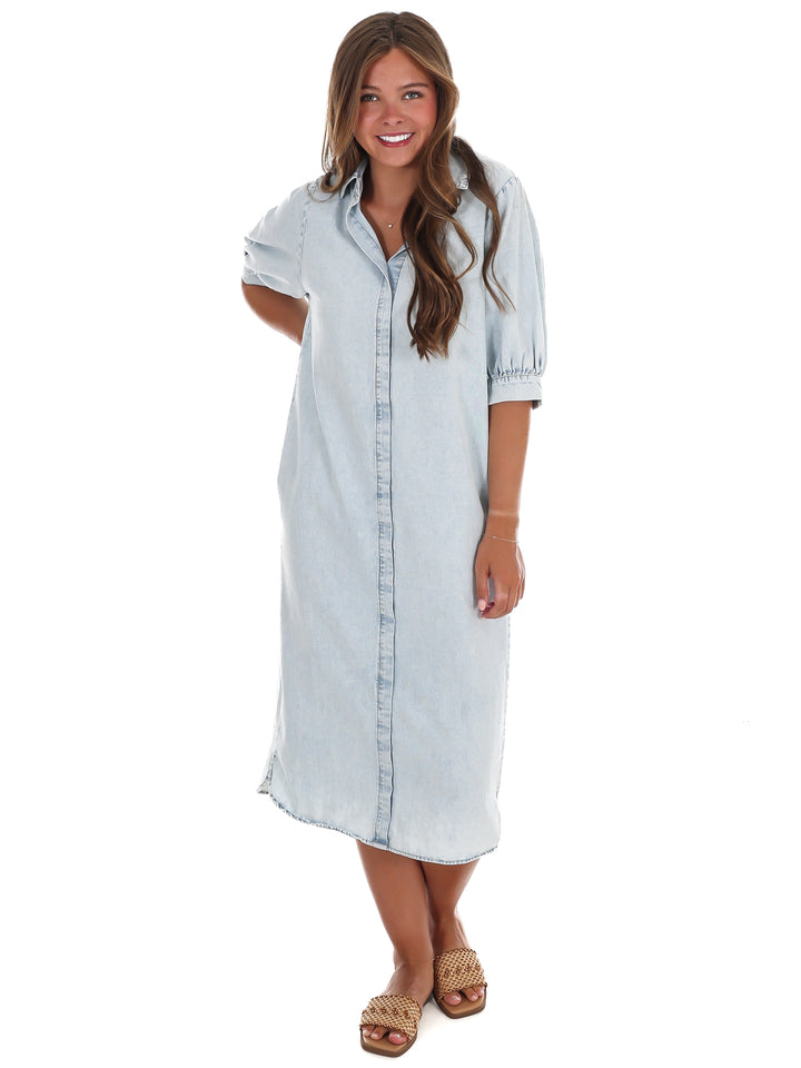Weekend Wander Denim Midi Dress