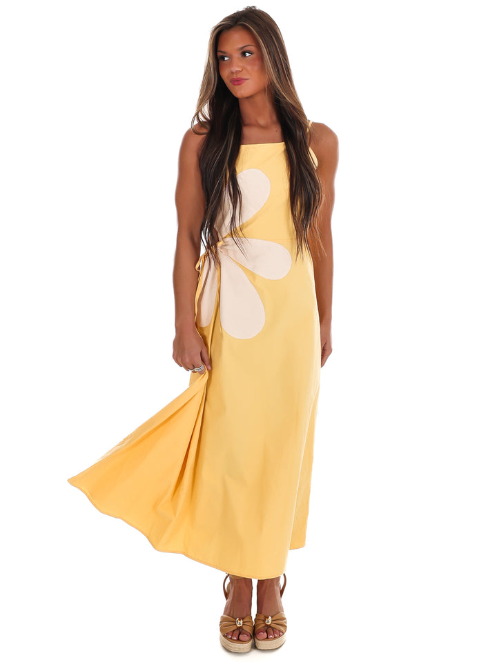 Wildflower Wishes Floral Cut Out Midi Dress