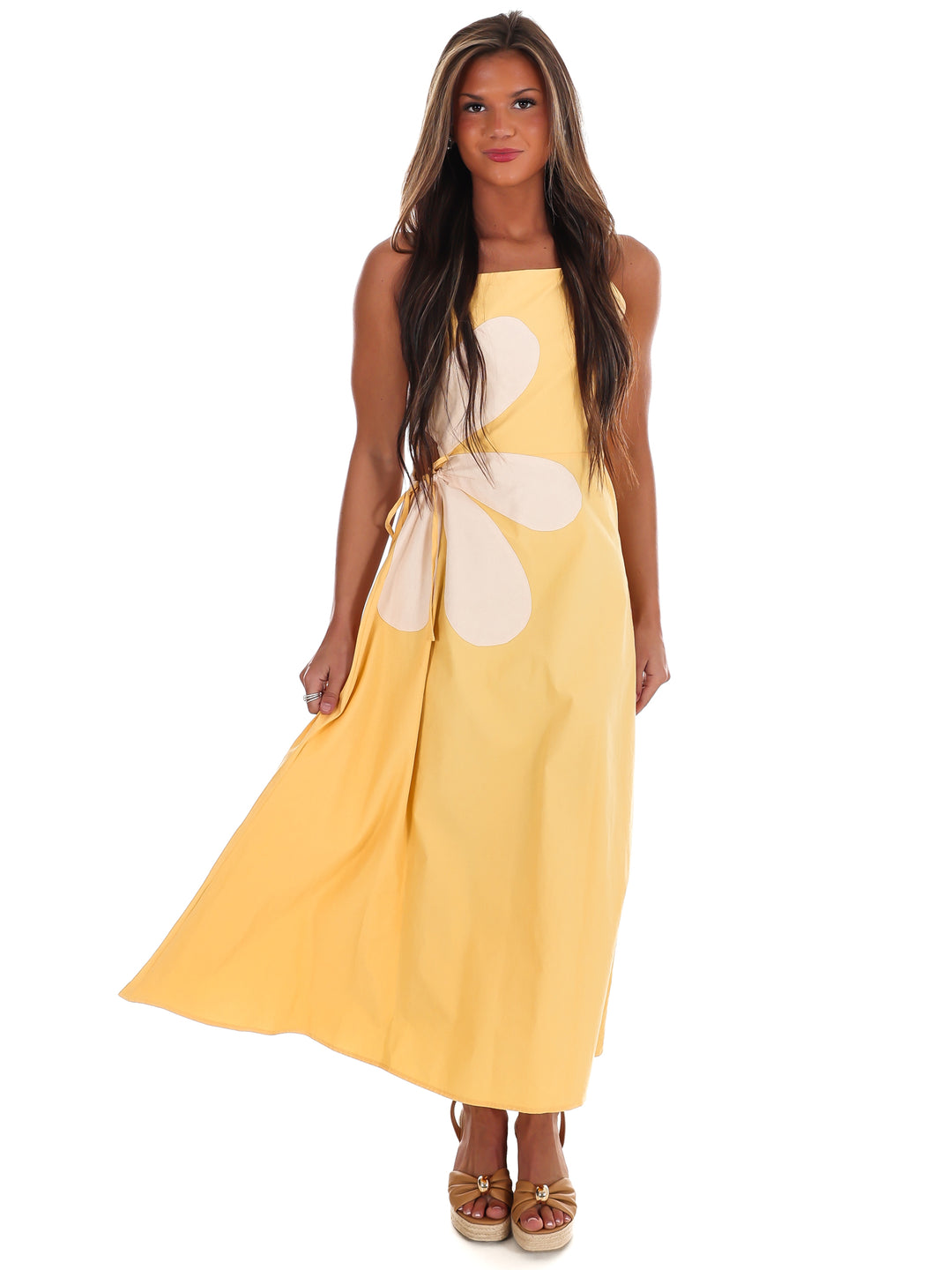 Wildflower Wishes Floral Cut Out Midi Dress