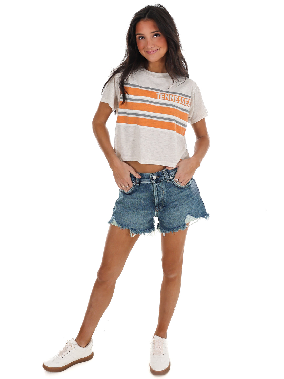 Tennessee Multi Stripe Crop Top