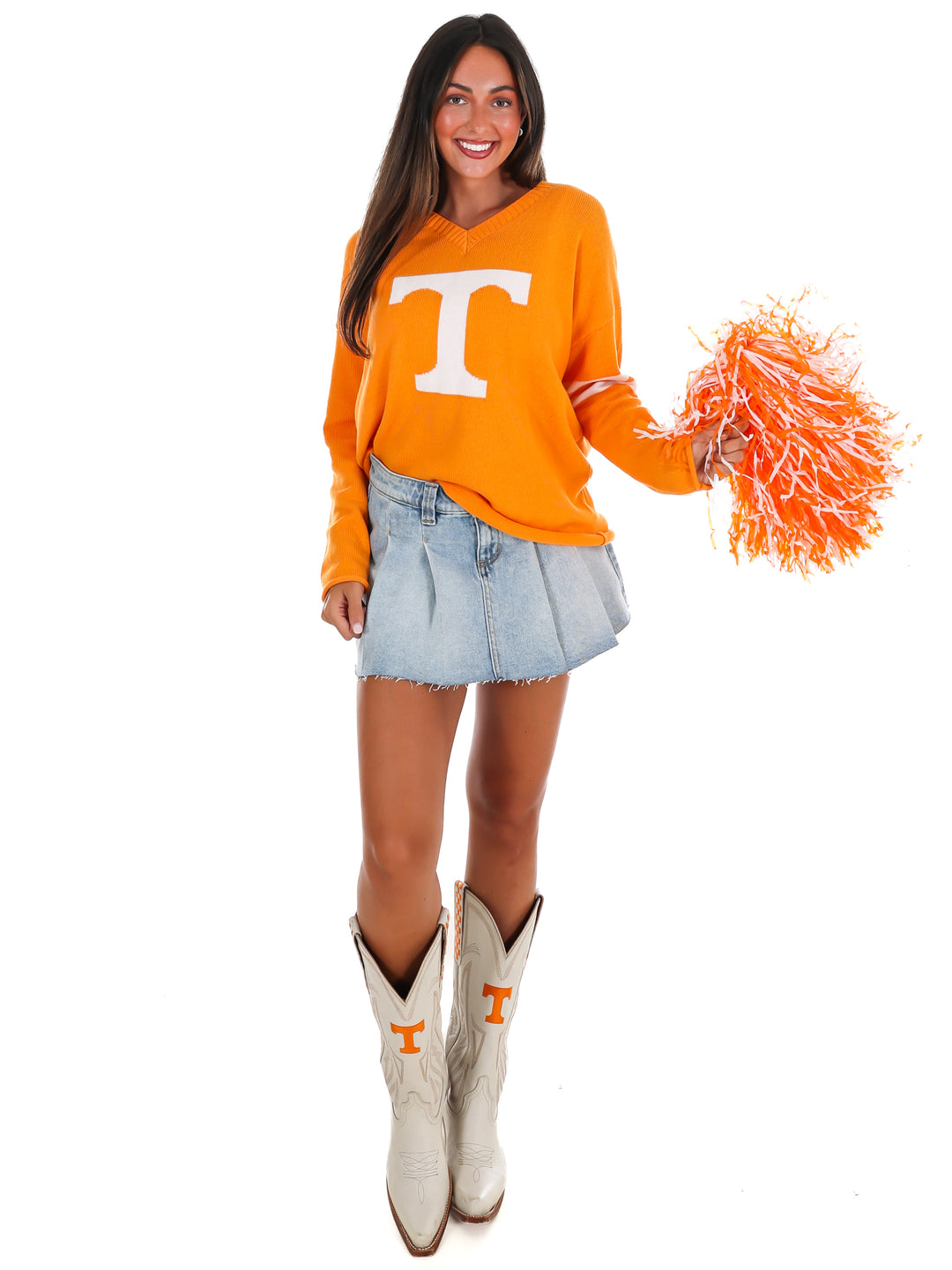 Power T V-Neck Varsity Sweater