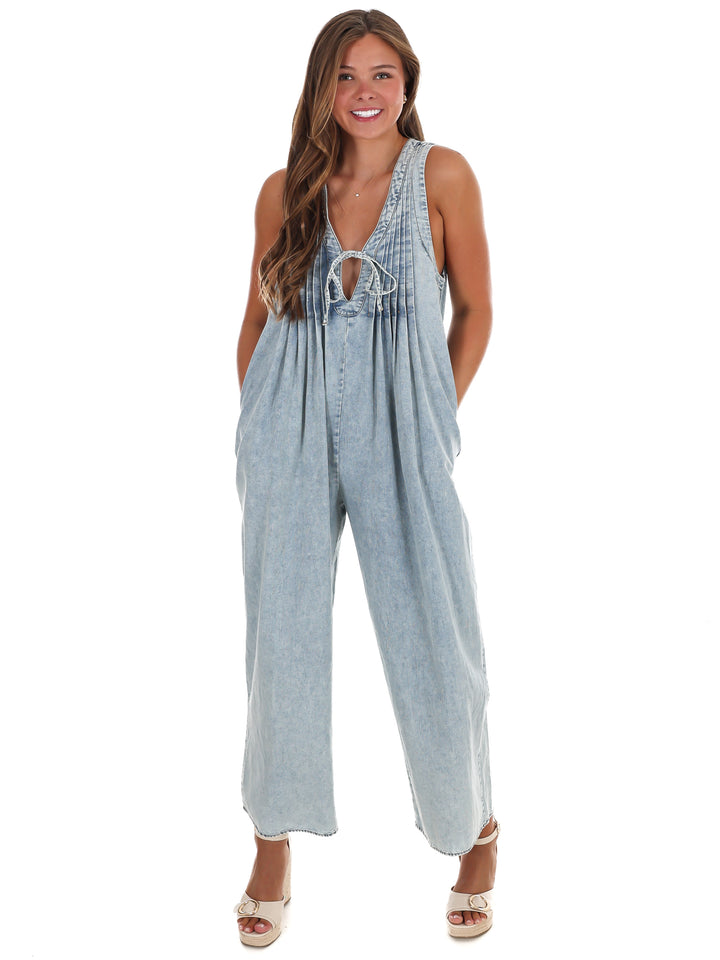 Easygoing Denim Jumpsuit