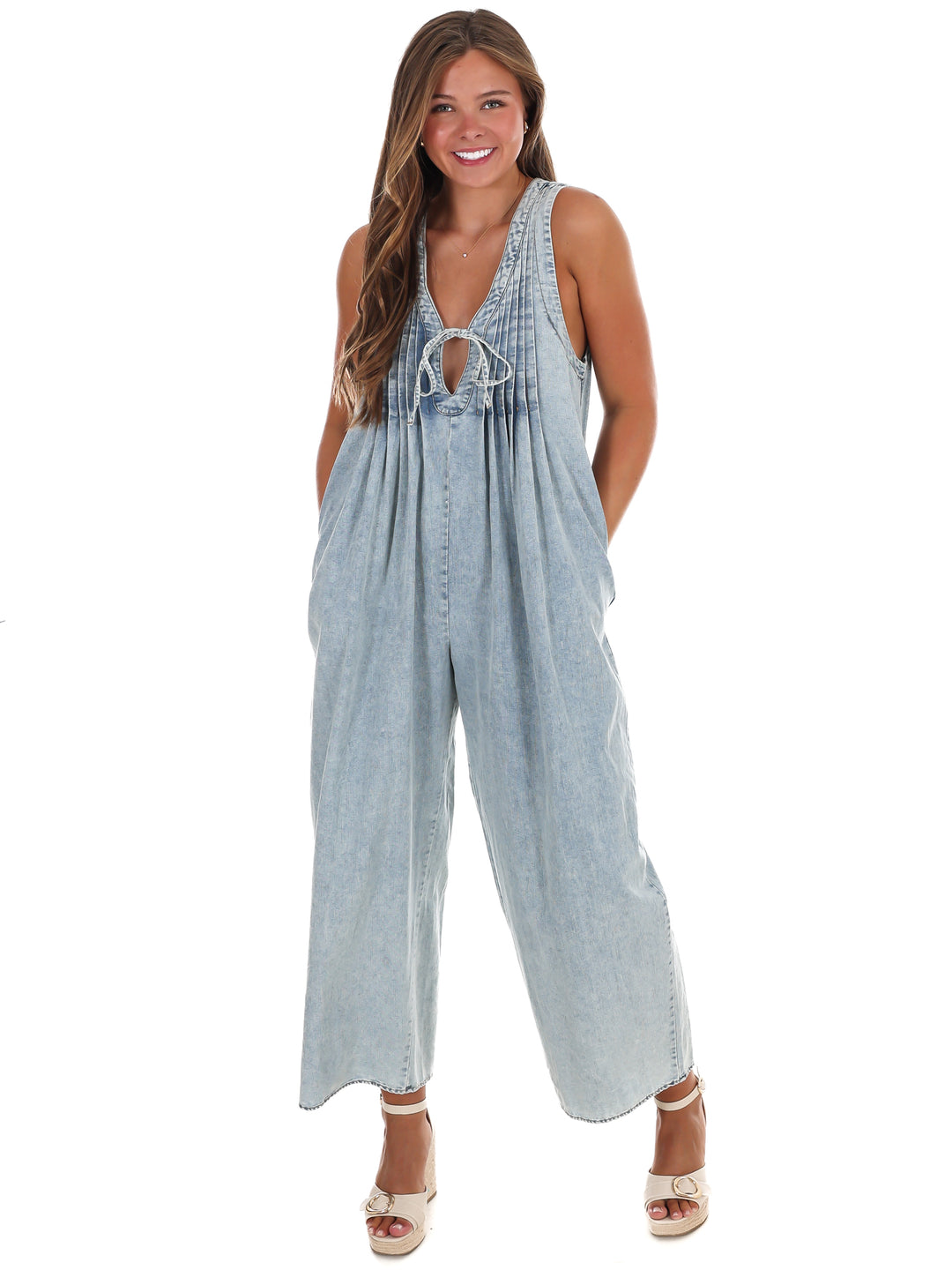 Easygoing Denim Jumpsuit