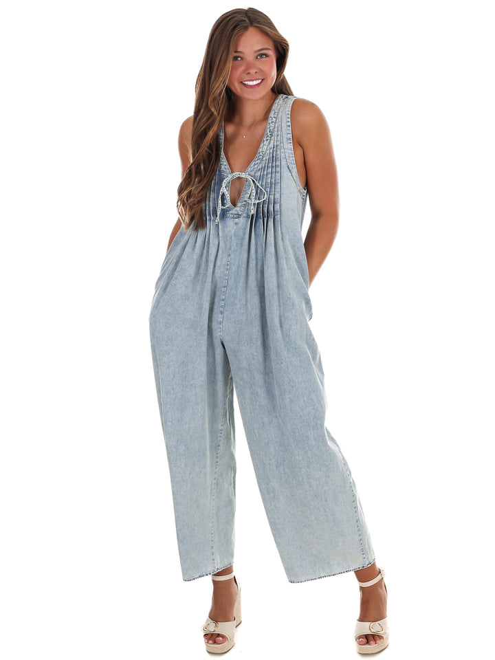 Easygoing Denim Jumpsuit