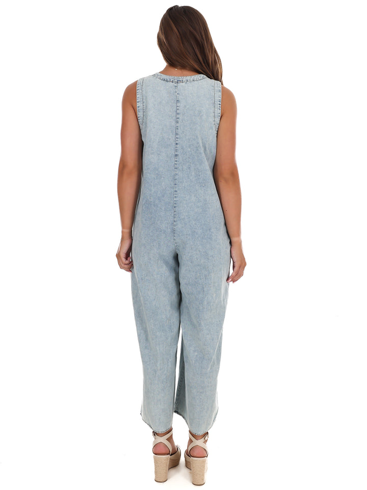 Easygoing Denim Jumpsuit
