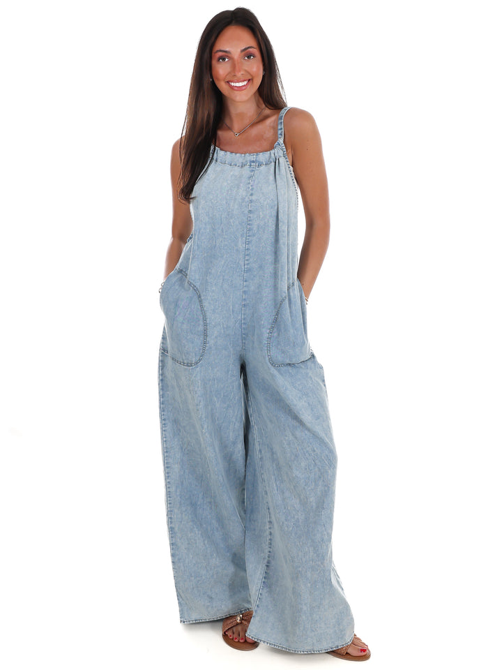 Bluebird Lane Denim Jumpsuit