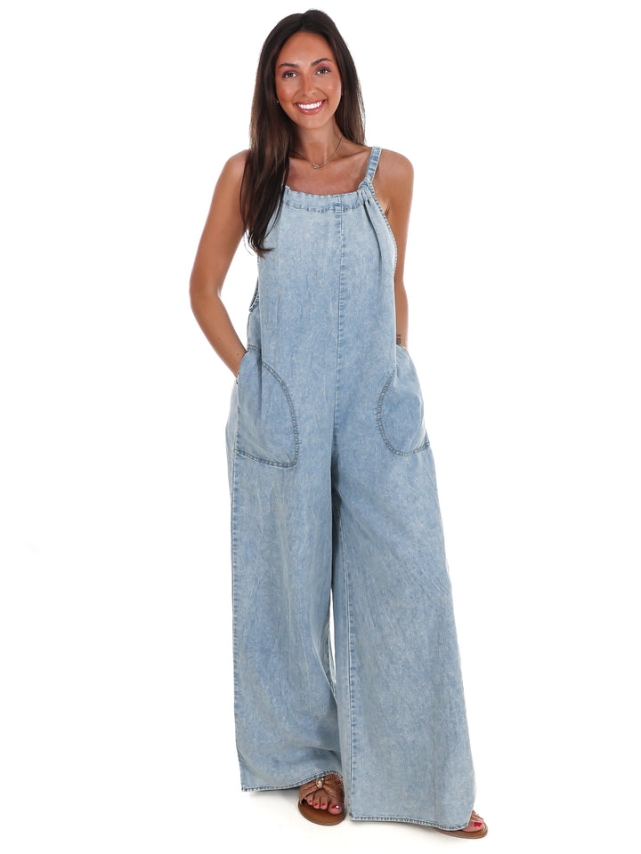 Bluebird Lane Denim Jumpsuit