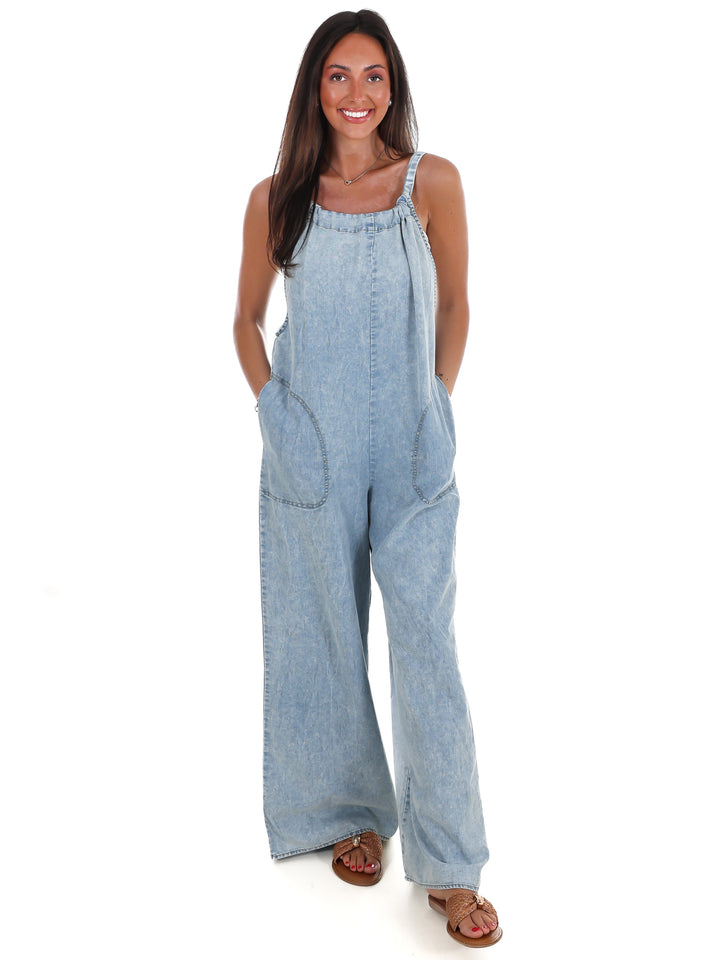Bluebird Lane Denim Jumpsuit