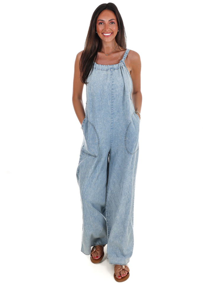 Bluebird Lane Denim Jumpsuit