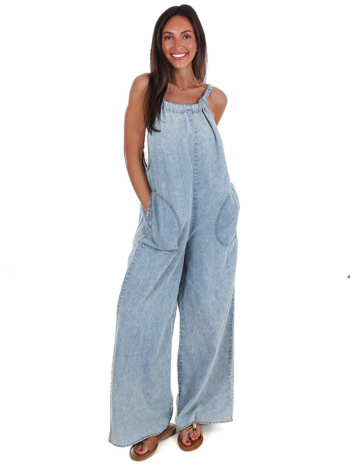 Bluebird Lane Denim Jumpsuit