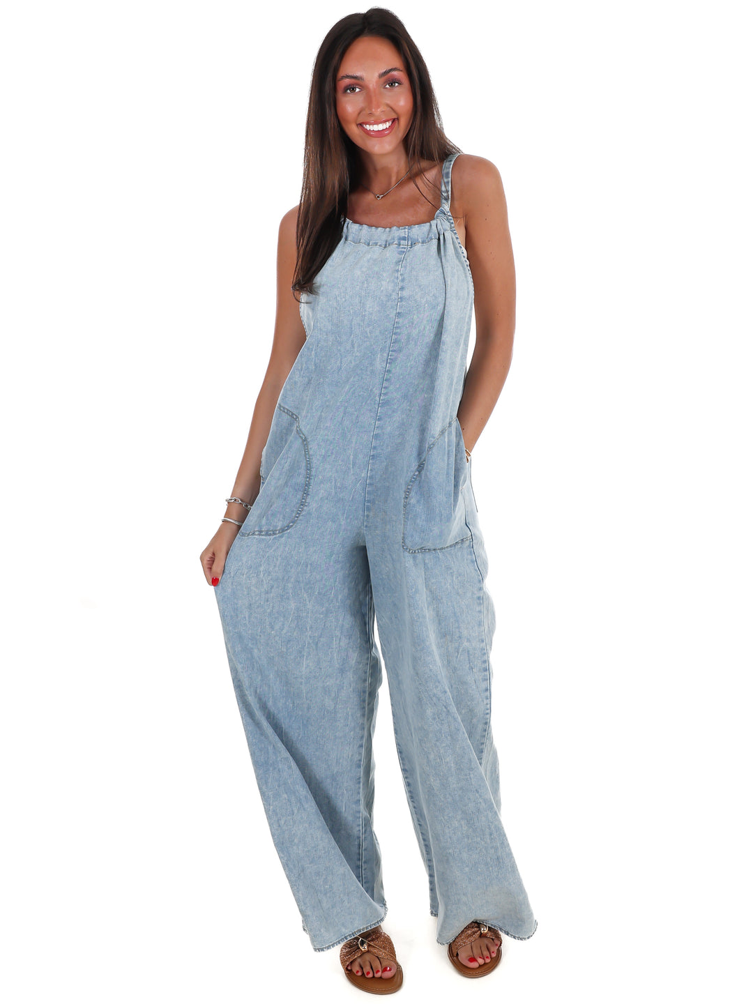 Bluebird Lane Denim Jumpsuit