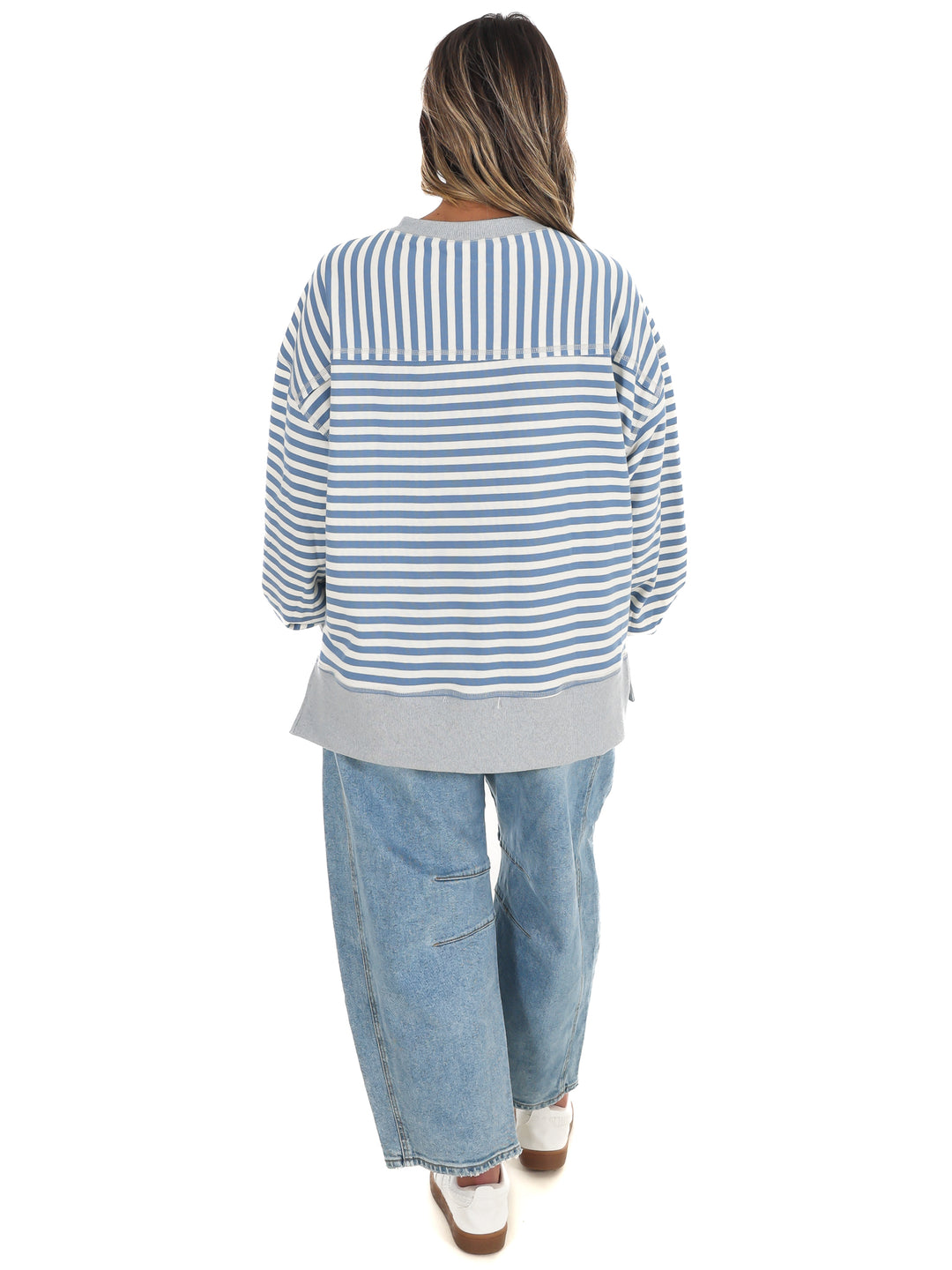 Comfy Casual Oversized Stripe Top