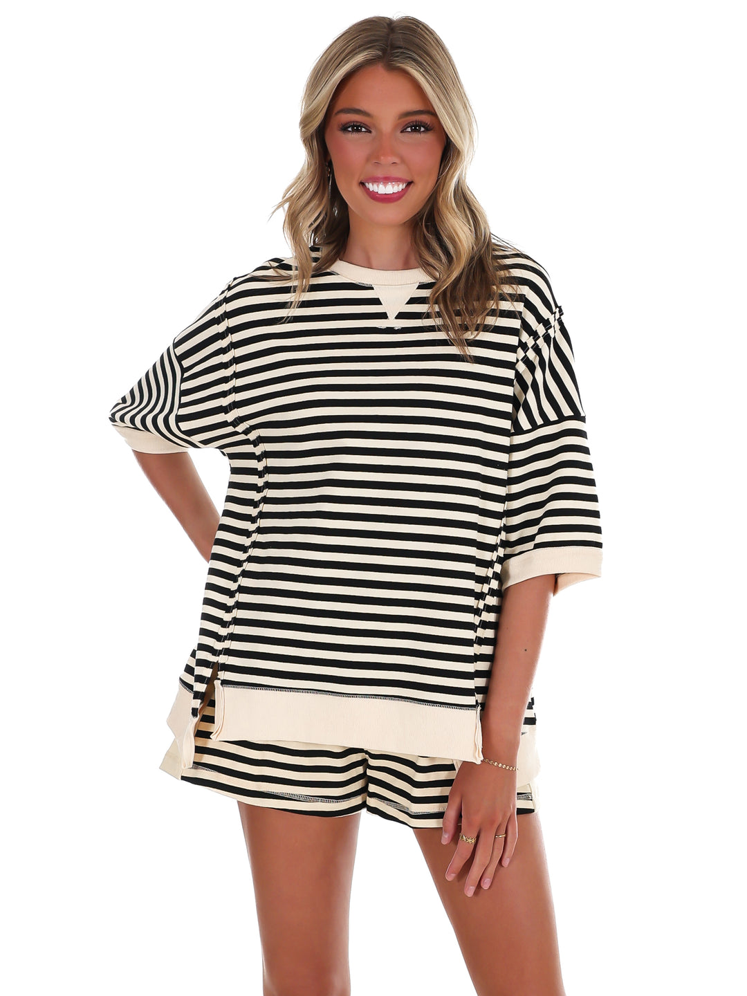 Easy Does It Stripe Two Piece Set