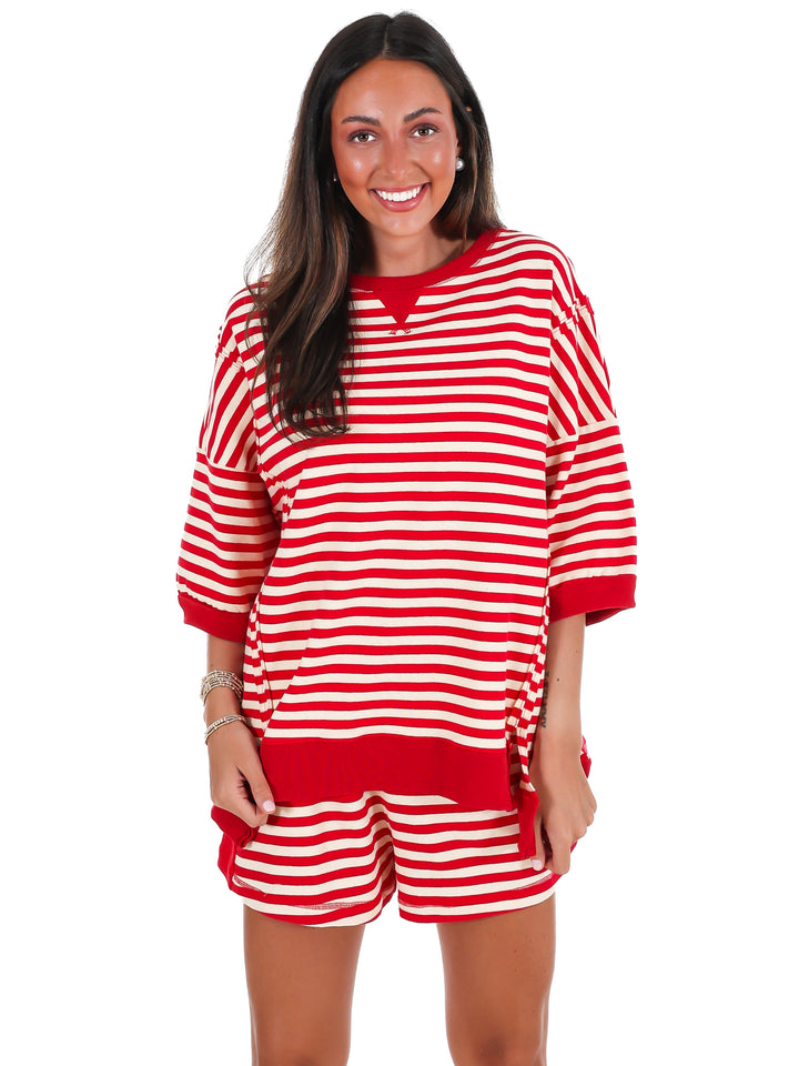 Easy Does It Stripe Two Piece Set