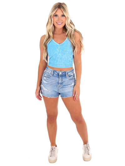 Love of Mine V-Neck Crop Top