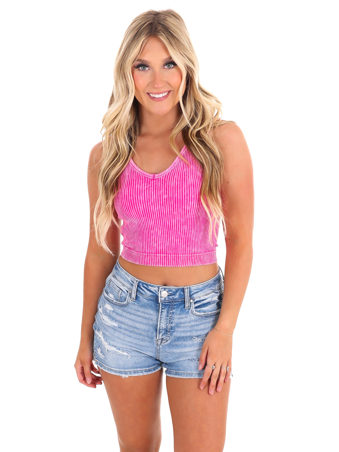 Love of Mine V-Neck Crop Top