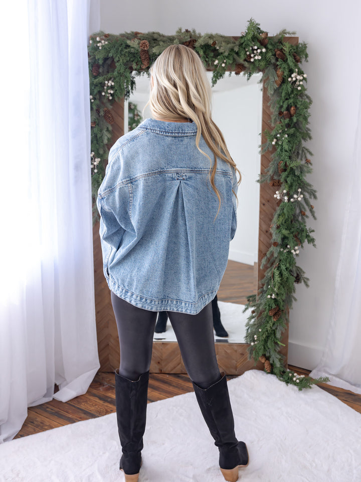 Free People Opal Swing Denim Jacket