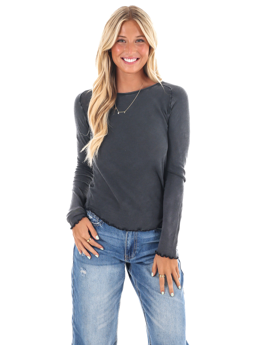 Free People Be My Baby Long Sleeve Tee