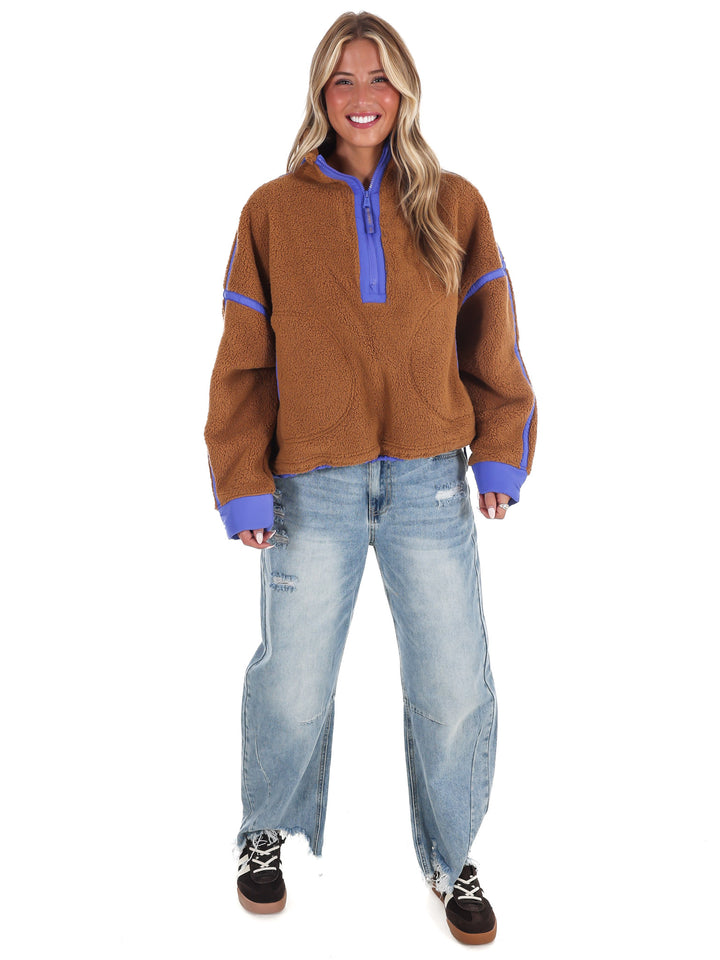 Free People Mountain High 1/2 Zip Pullover