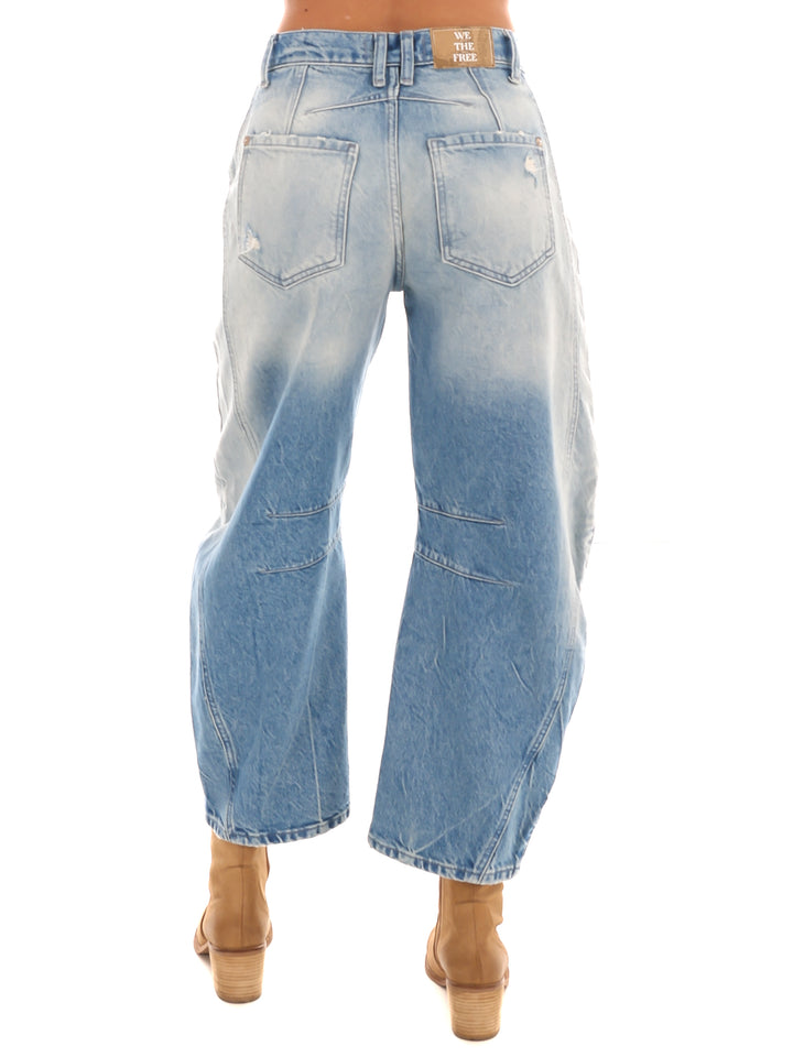 Free People Good Luck Mid Rise Barrel Jeans