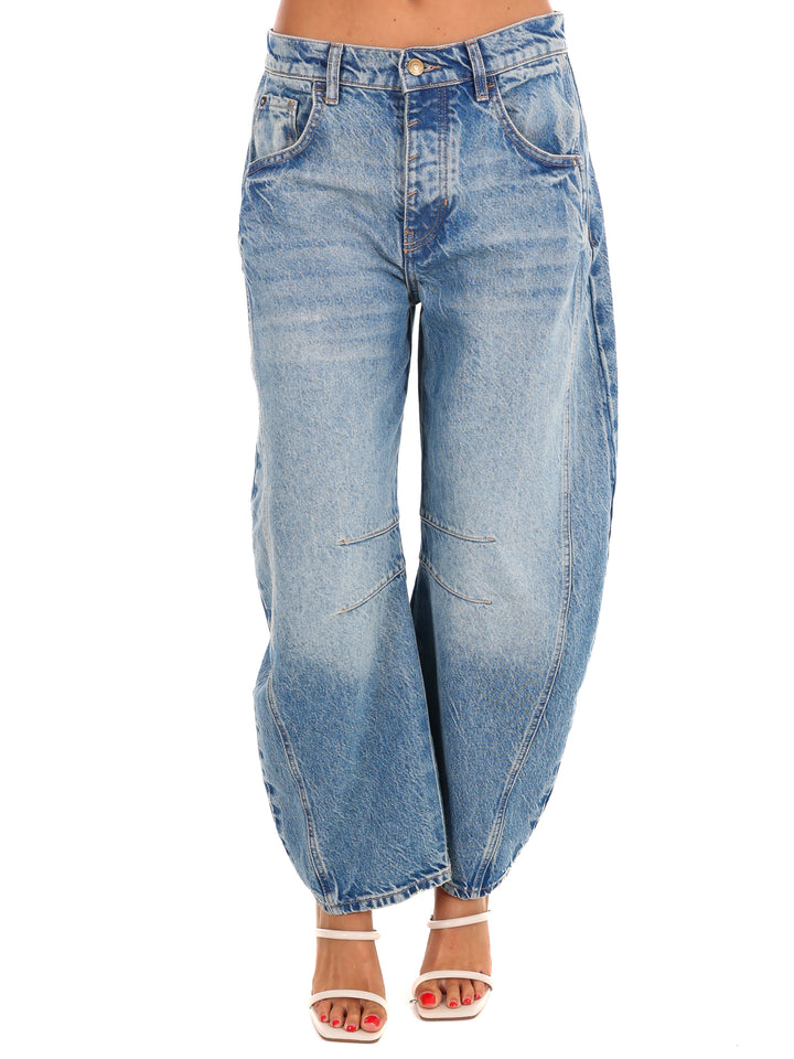 Free People Good Luck Mid Rise Barrel Jeans