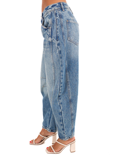 Free People Good Luck Mid Rise Barrel Jeans