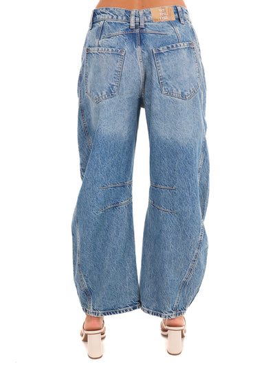 Free People Good Luck Mid Rise Barrel Jeans