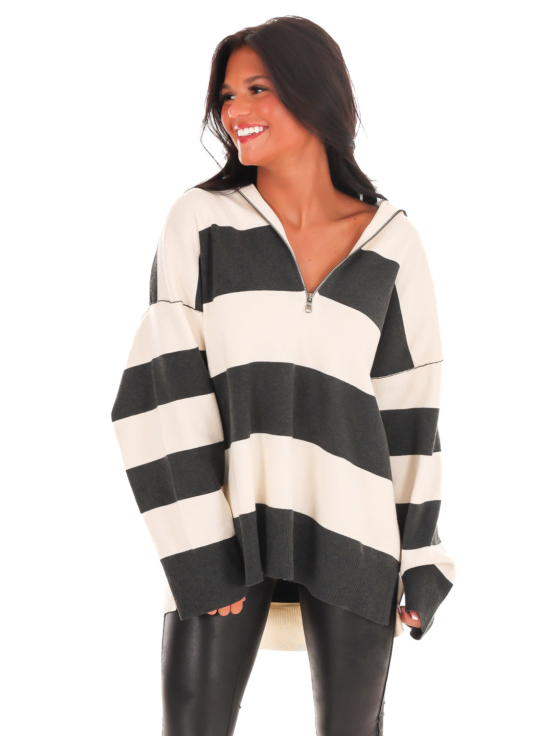 Free People Coastal Stripe Pullover