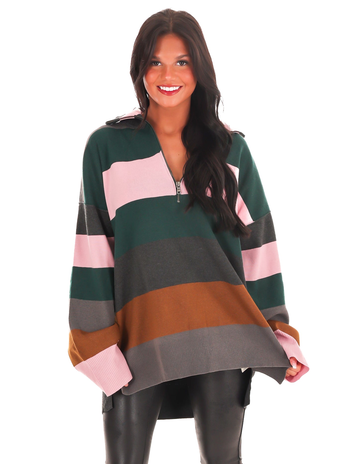 Free People Coastal Stripe Pullover