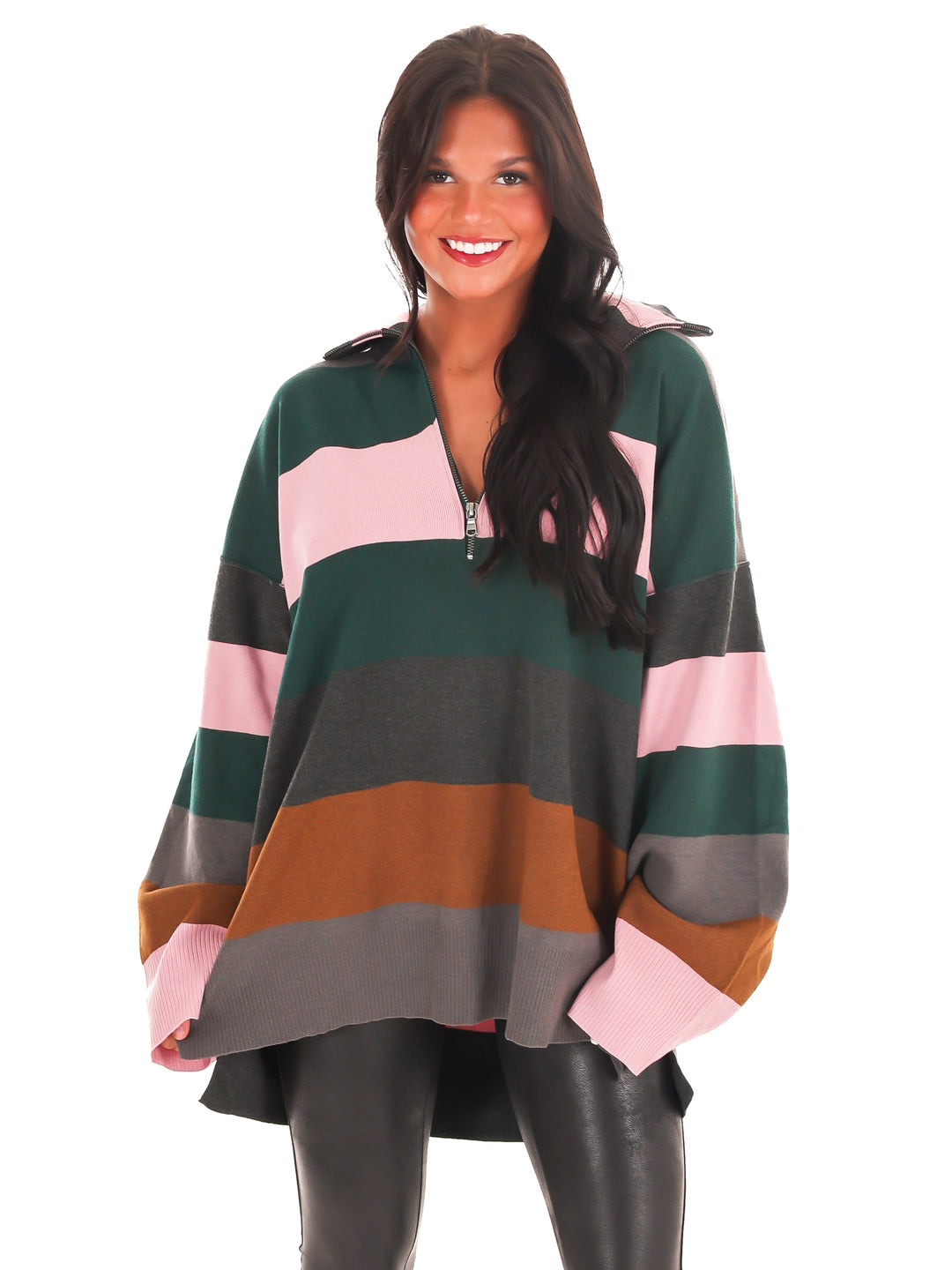 Free People Coastal Stripe Pullover