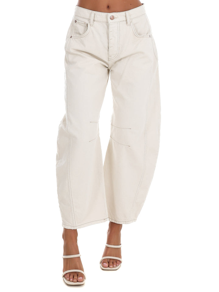 Free People Good Luck Mid Rise Barrel Jeans