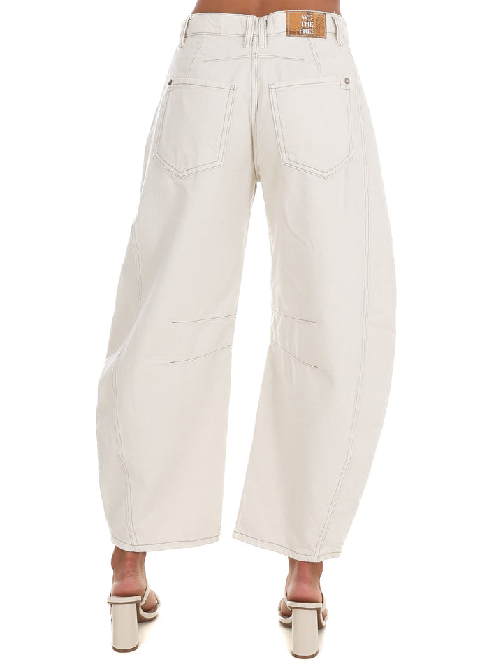 Free People Good Luck Mid Rise Barrel Jeans