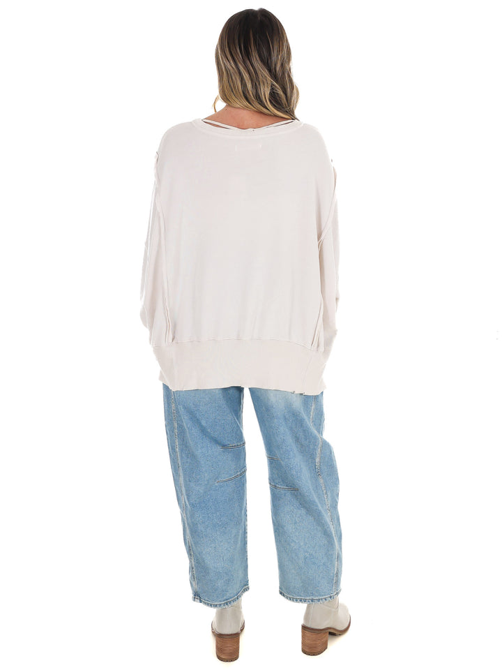 Free People Graphic Camden Highland Cow Pullover