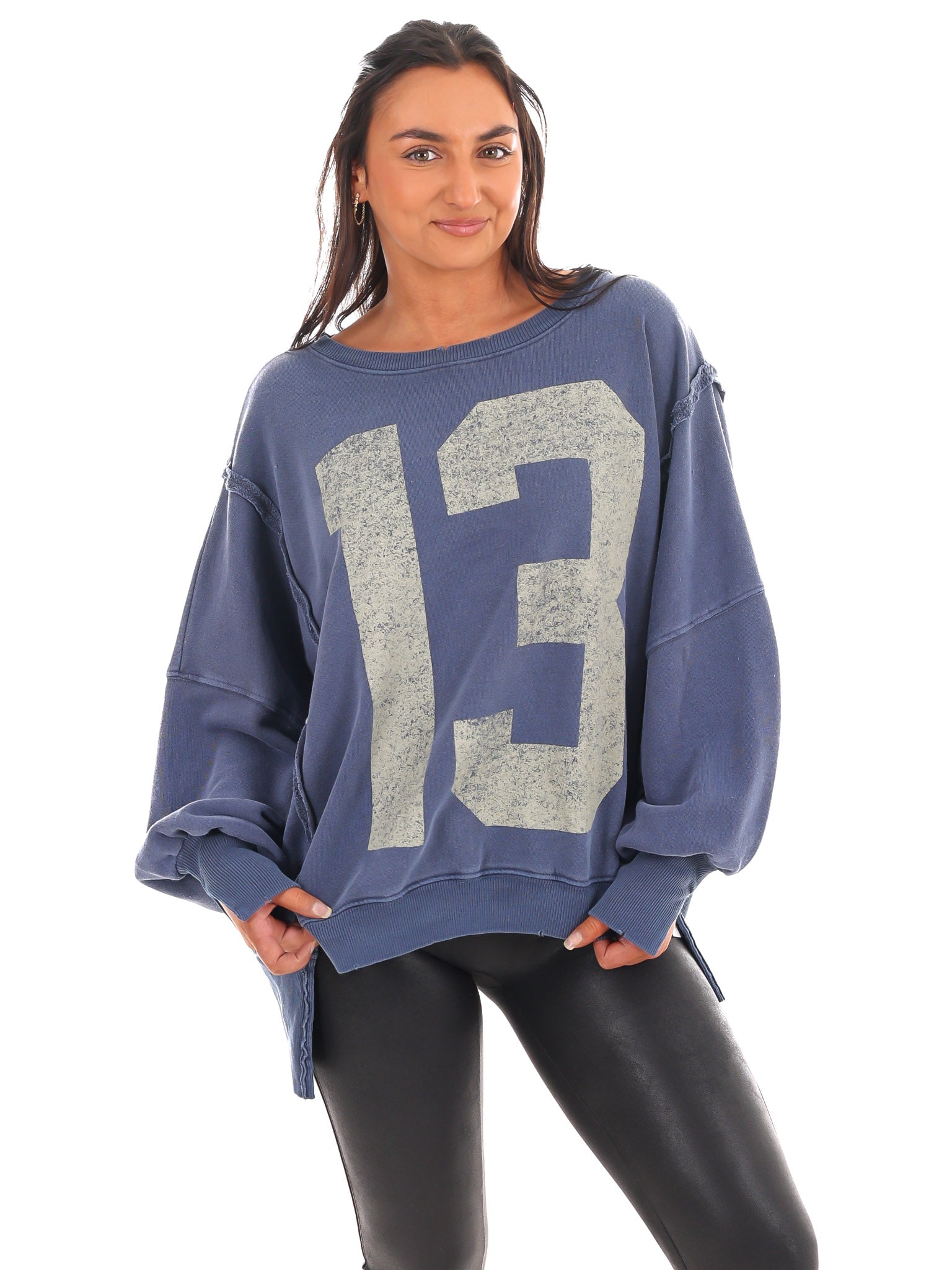 Free People Graphic Camden Navy Combo 13 Pullover – Josie's Boutique
