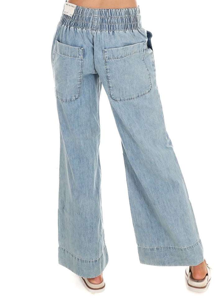 Free People Breezy Denim Pull On Pants