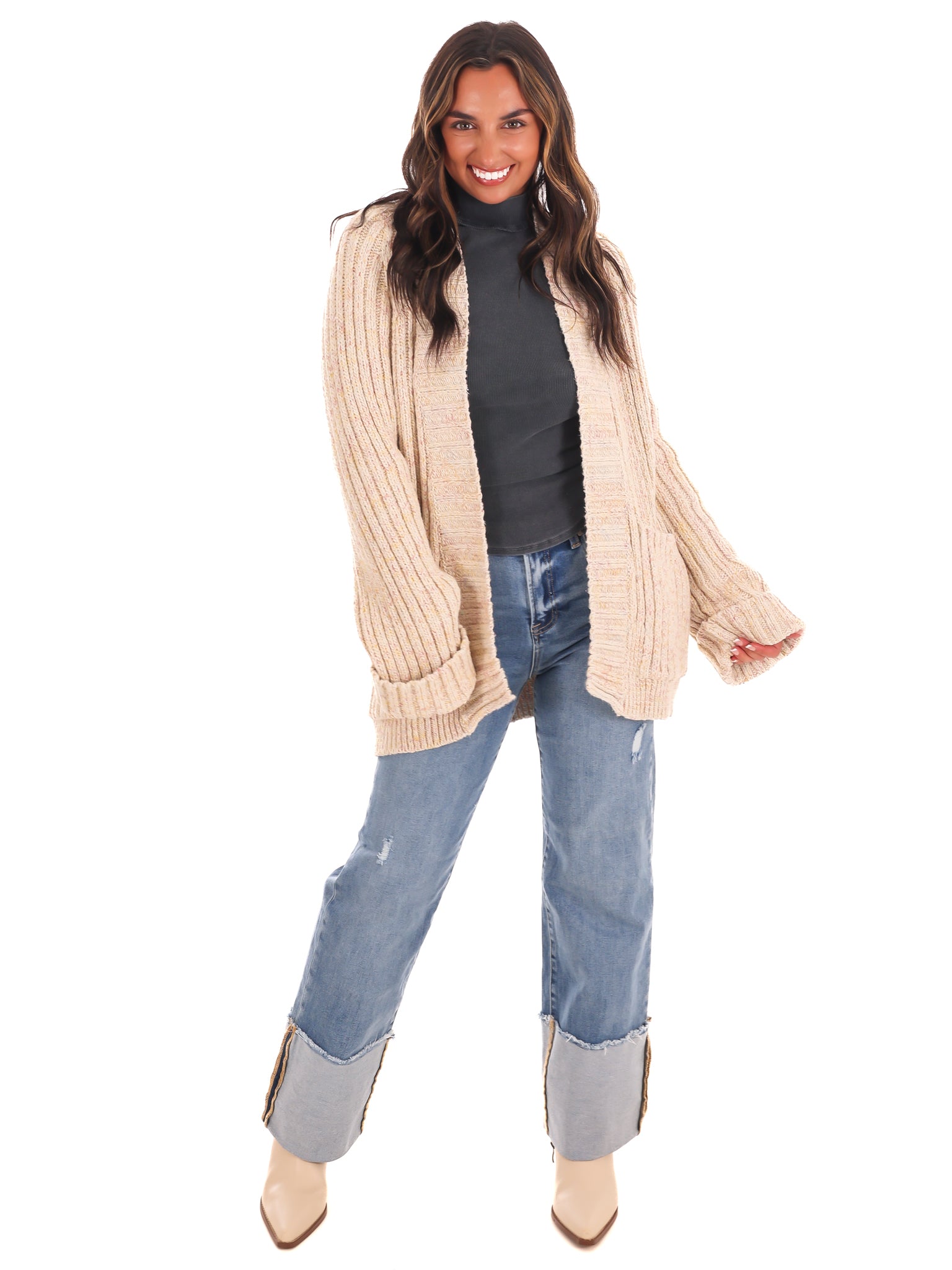 スカート Residenz Knit Cardigan Herlipto ecru Residenz Knit Cardigan – THE TOÉ