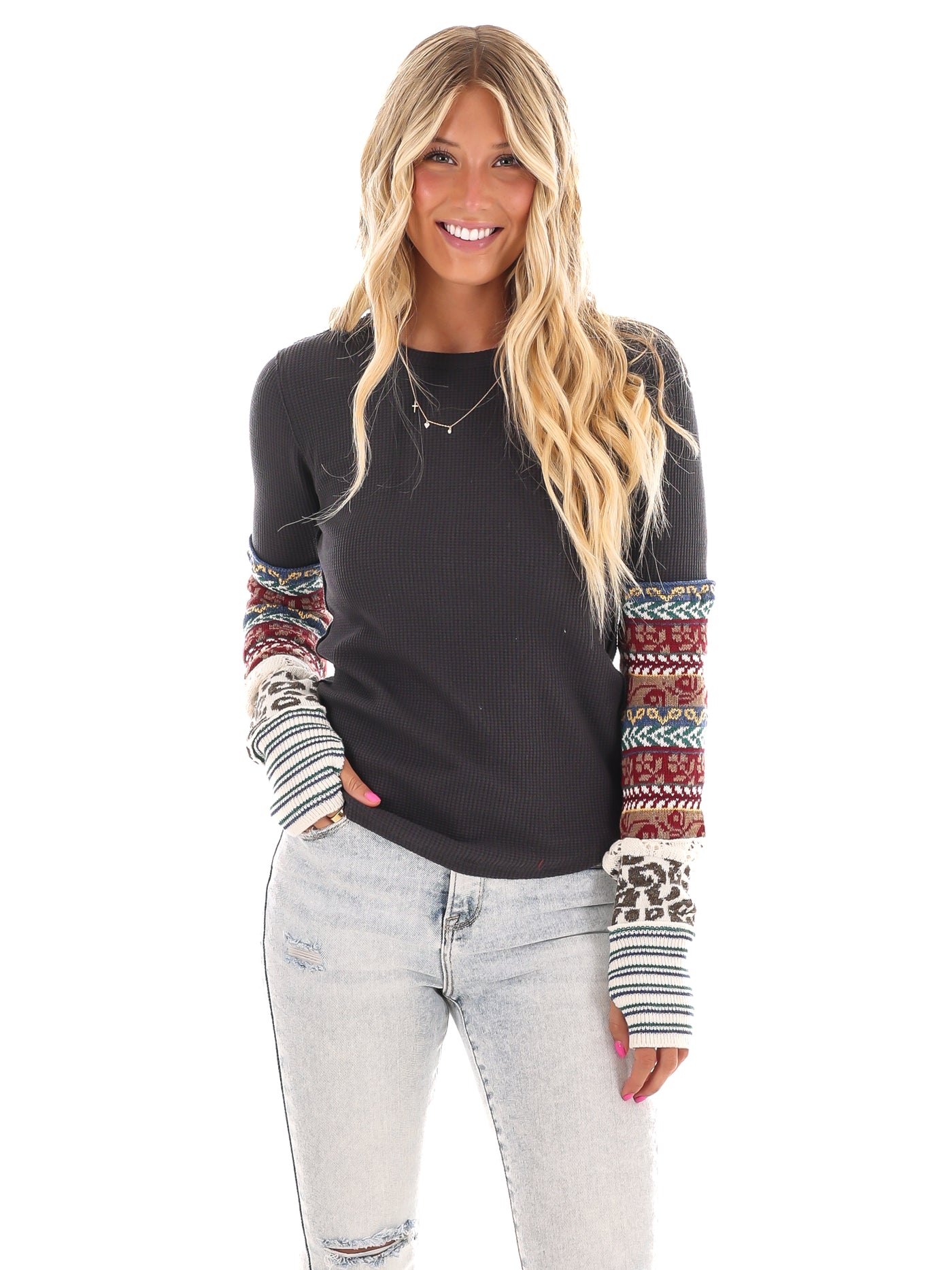 Free People All in Cuff Top