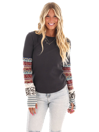 Free People All in Cuff Top