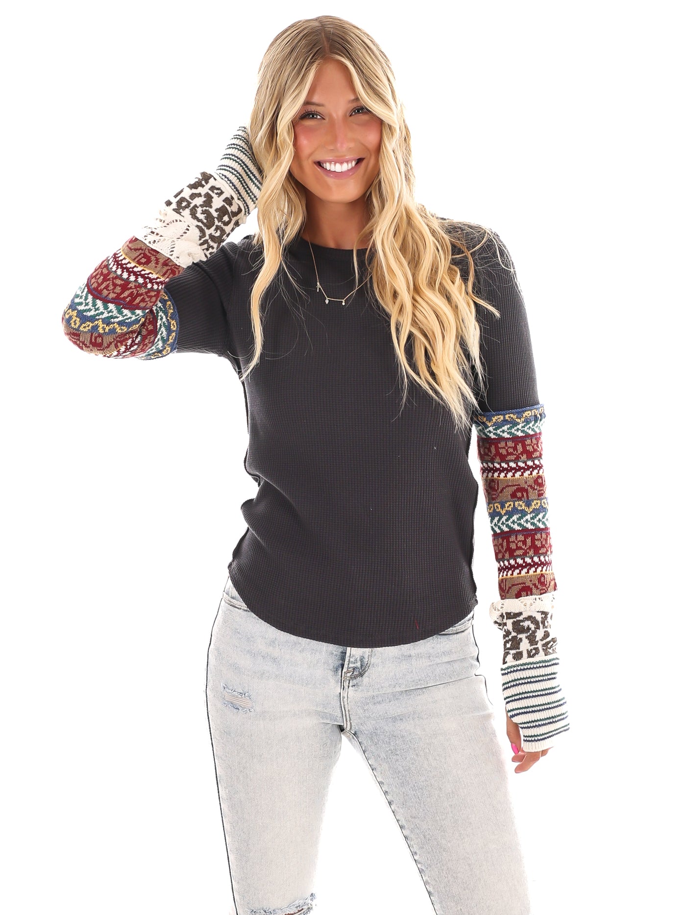 Free People All in Cuff Top