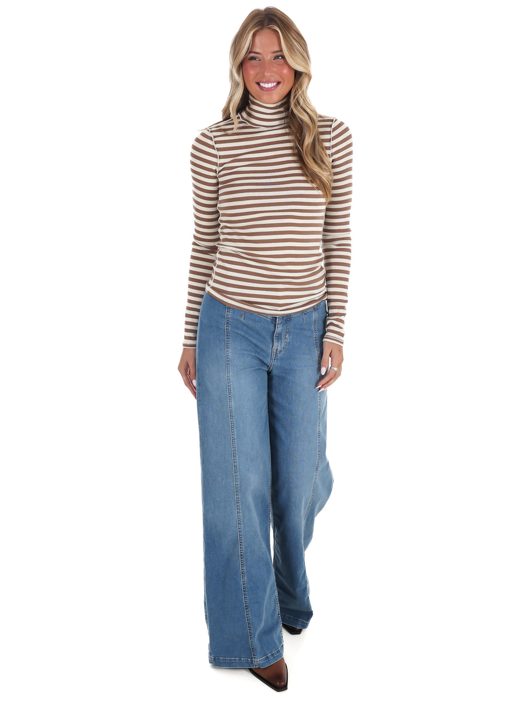 Free People Good Good Turtle Stripe Top