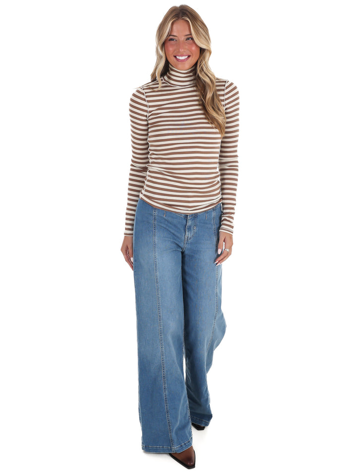 Free People Good Good Turtle Stripe Top