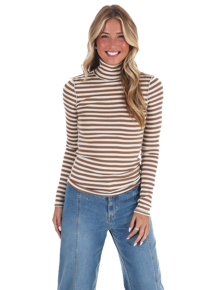 Free People Good Good Turtle Stripe Top