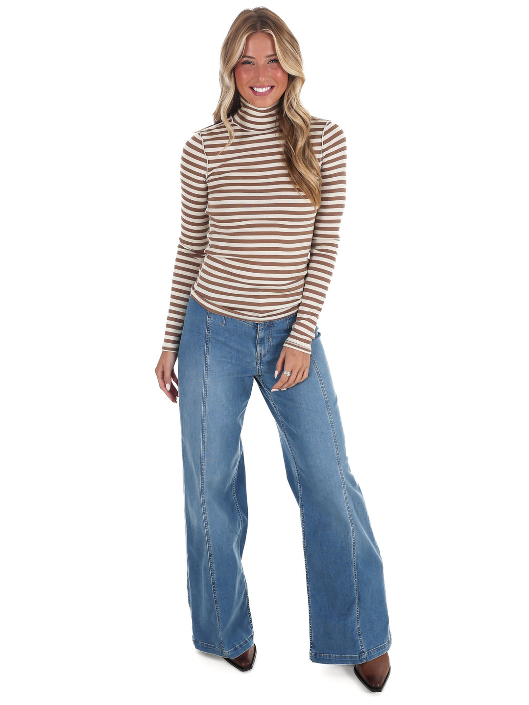 Free People Good Good Turtle Stripe Top