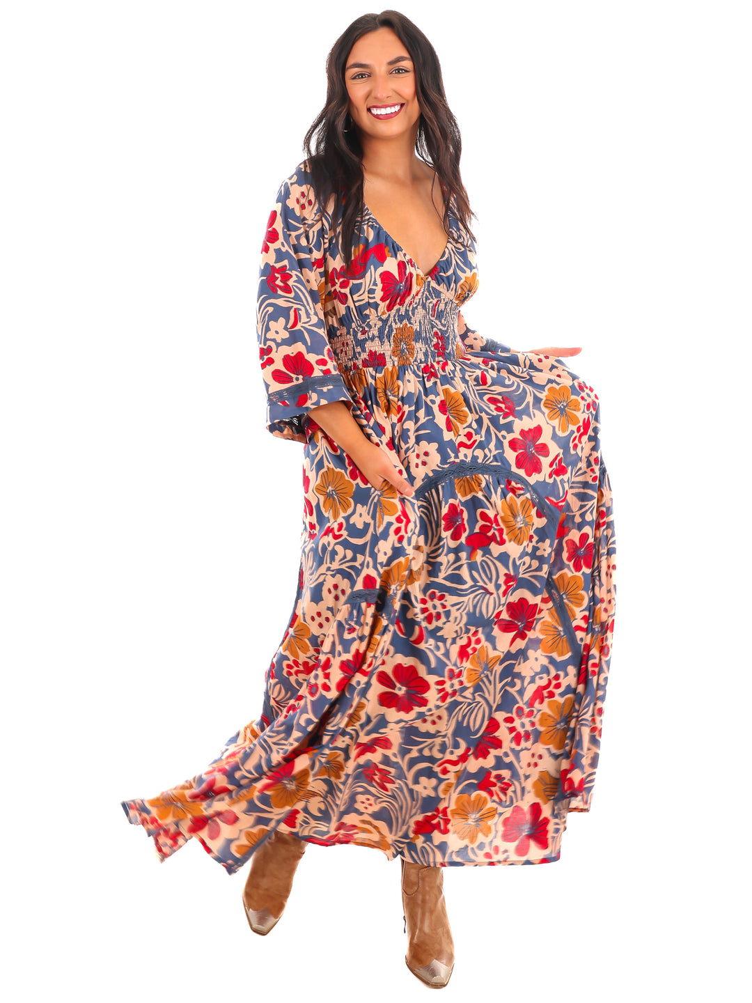 free people yesica maxi dress Free People Printed Yesica Maxi Dress Black Combo 10
