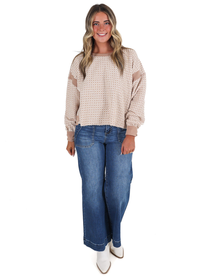 Free People My Time Textured Layer Top