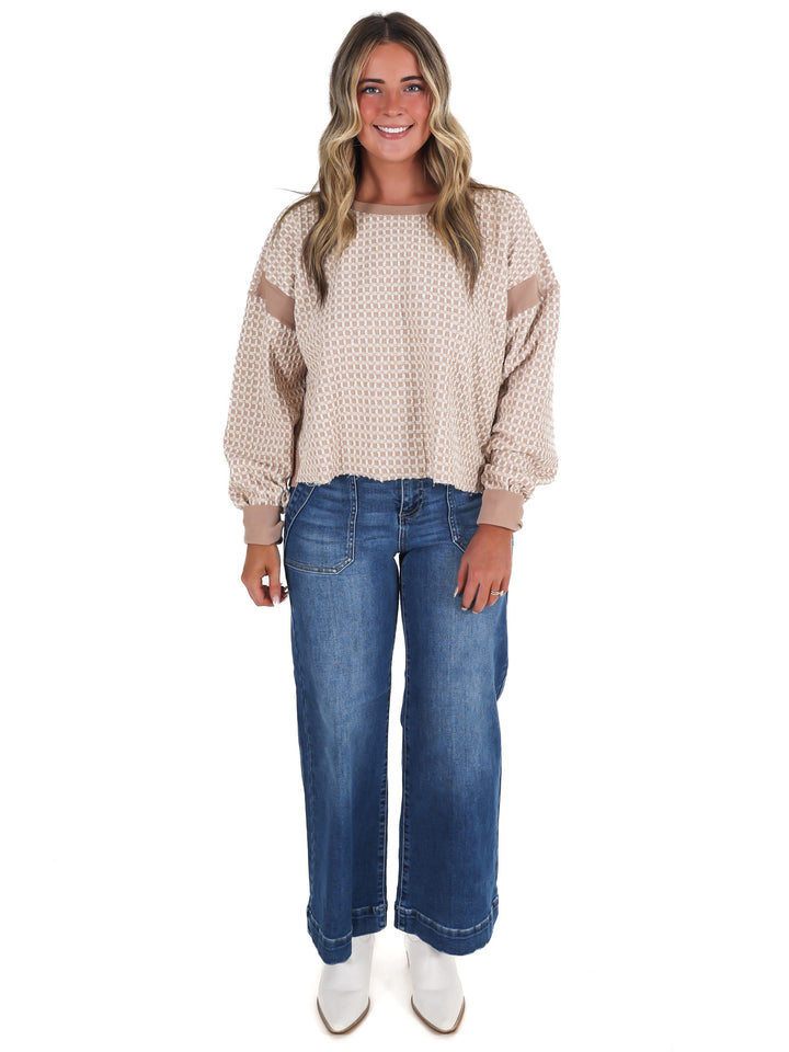 Free People My Time Textured Layer Top