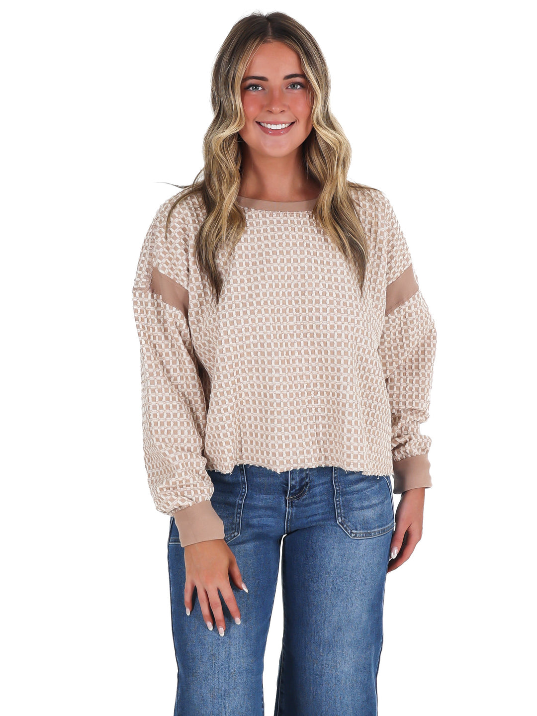 Free People My Time Textured Layer Top