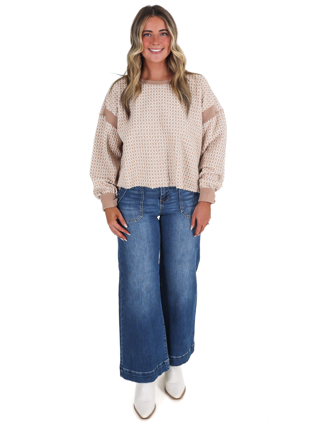 Free People My Time Textured Layer Top