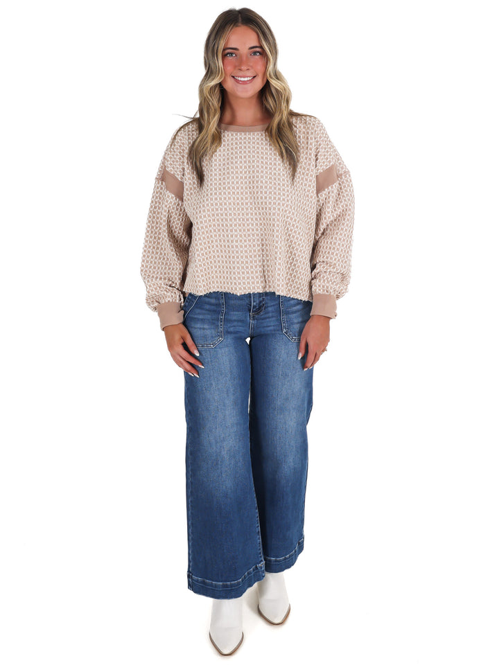 Free People My Time Textured Layer Top