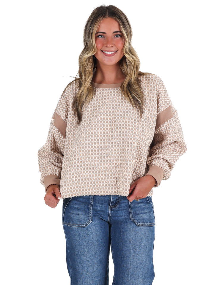 Free People My Time Textured Layer Top